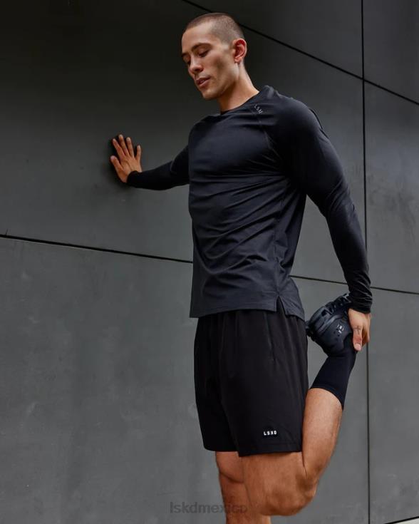 Camiseta Perform vaporflx ls - marga negra hombres LSKD VP42D932 vestir