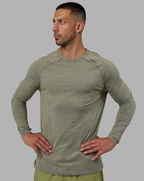 Camiseta Perform vaporflx ls - marga oliva hombres LSKD VP42D983 vestir