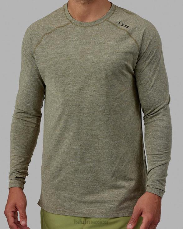 Camiseta Perform vaporflx ls - marga oliva hombres LSKD VP42D983 vestir