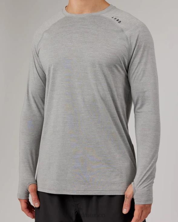 Camiseta Perform vapourflx ls - lt gris marga hombres LSKD VP42D936 vestir