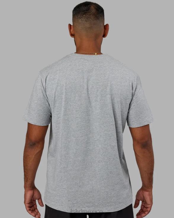 Camiseta base flxcotton - gris claro jaspeado hombres LSKD VP42D928 vestir
