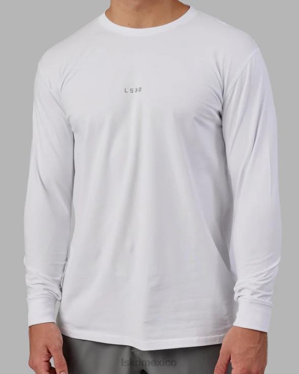 Camiseta base flxcotton ls - blanco hombres LSKD VP42D937 vestir