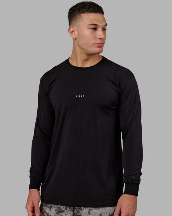 Camiseta base flxcotton ls - negro hombres LSKD VP42D951 vestir