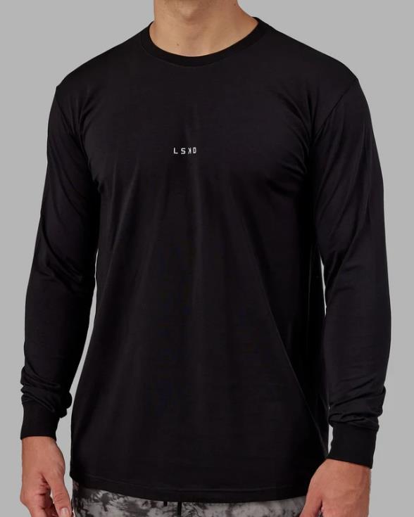 Camiseta base flxcotton ls - negro hombres LSKD VP42D951 vestir