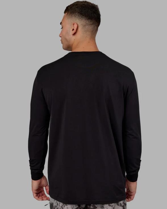 Camiseta base flxcotton ls - negro hombres LSKD VP42D951 vestir