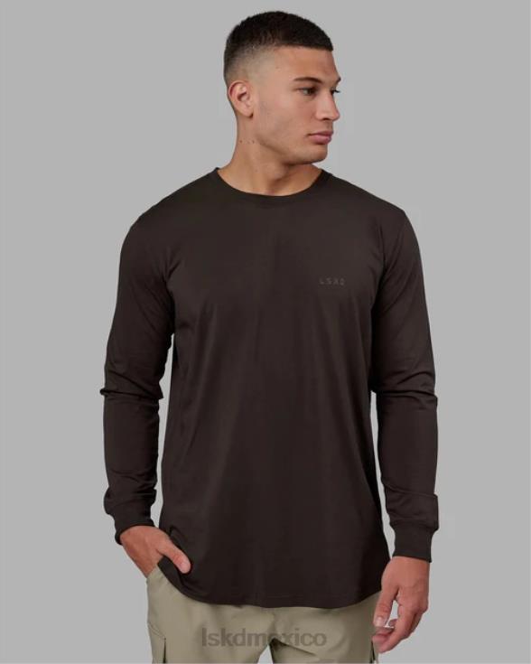 Camiseta de lujo pimaflx ls - nogal oscuro hombres LSKD VP42D953 vestir