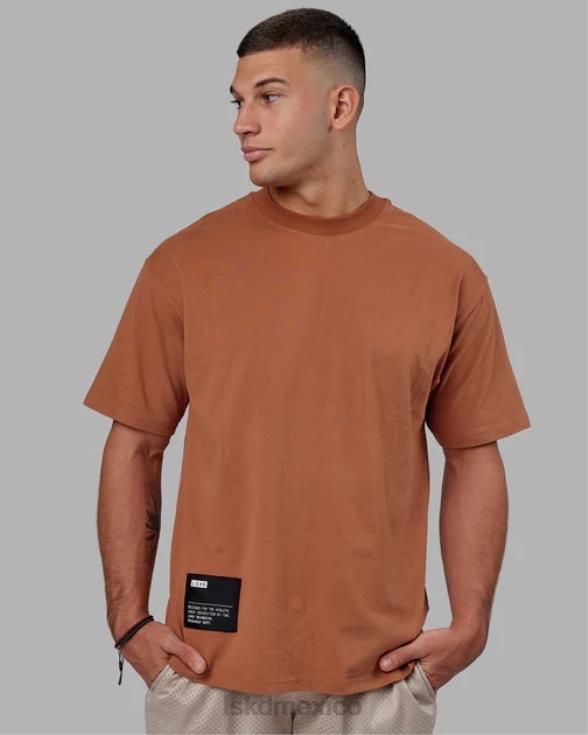 Camiseta extragrande de peso pesado de I+D - avellana hombres LSKD VP42D979 vestir