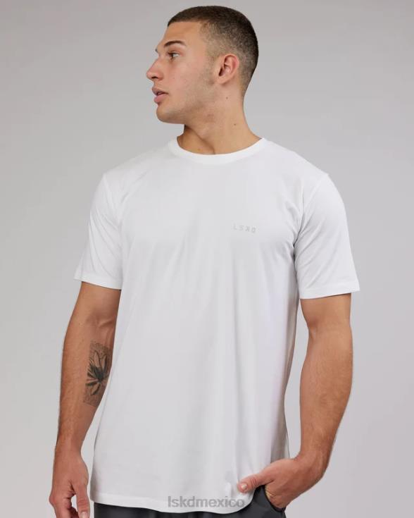 Camiseta pimaflx de lujo - blanco hombres LSKD VP42D959 vestir