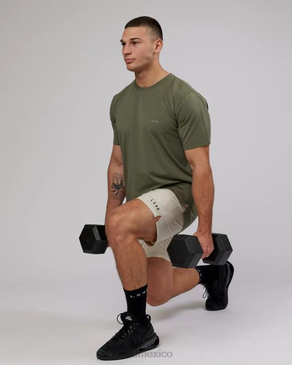 Camiseta pimaflx de lujo - oliva desvanecido hombres LSKD VP42D973 vestir