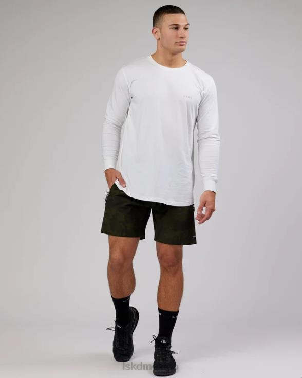 Camiseta pimaflx ls de lujo - blanco hombres LSKD VP42D968 vestir