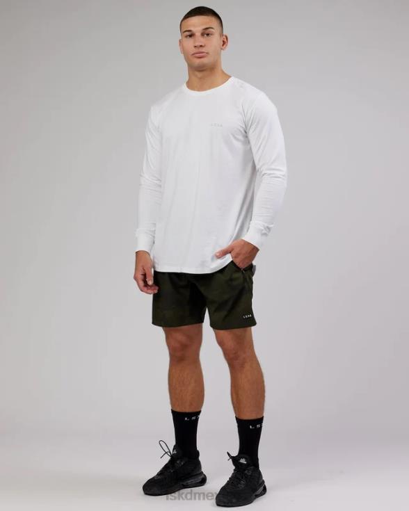 Camiseta pimaflx ls de lujo - blanco hombres LSKD VP42D968 vestir