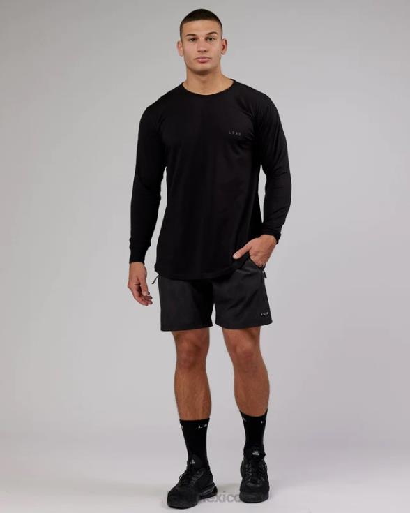 Camiseta pimaflx ls de lujo - negro hombres LSKD VP42D972 vestir