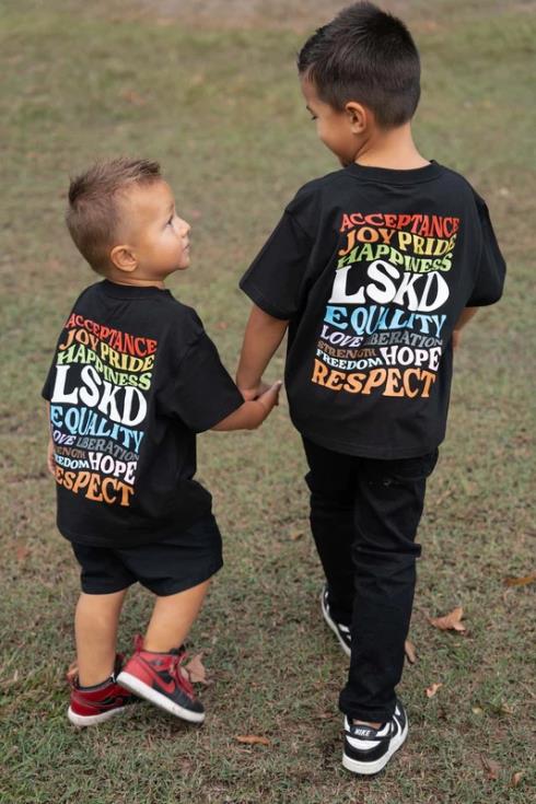 camiseta amplificada - negra niños LSKD VP42D1151 vestir