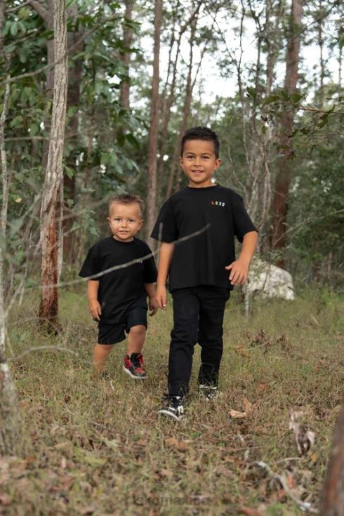 camiseta amplificada - negra niños LSKD VP42D1151 vestir