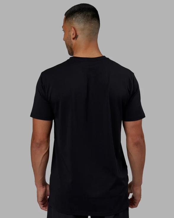 camiseta de algodón flxforce - negro-negro hombres LSKD VP42D921 vestir
