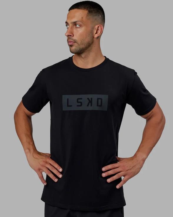 camiseta de algodón flxforce - negro-negro hombres LSKD VP42D921 vestir