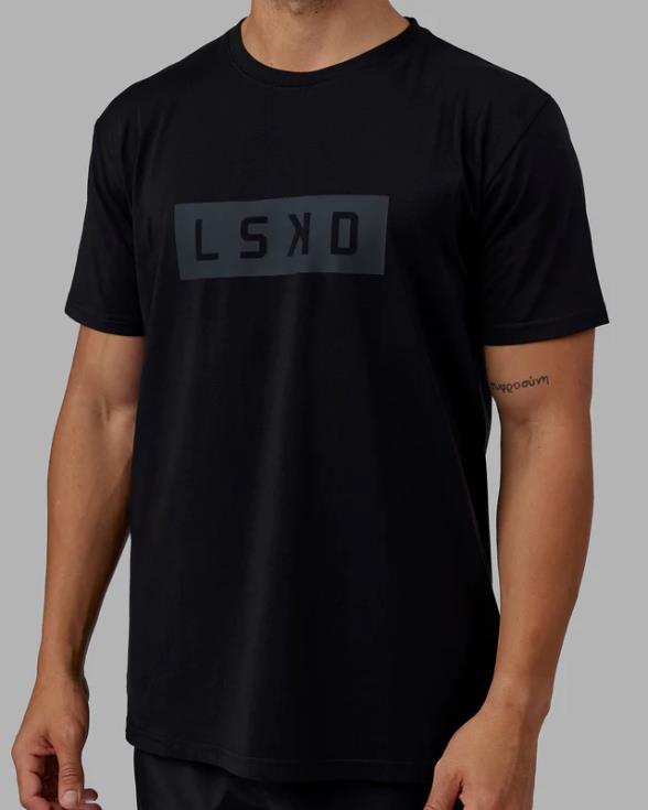 camiseta de algodón flxforce - negro-negro hombres LSKD VP42D921 vestir