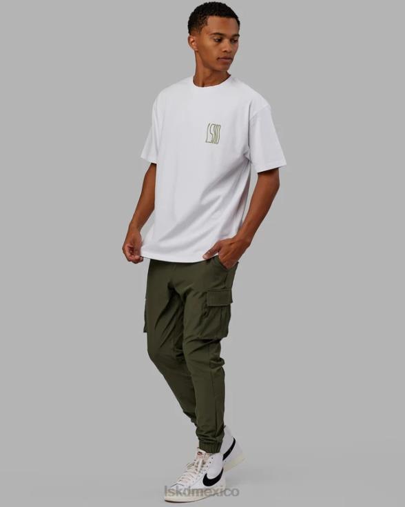 camiseta ondulada pesada oversize - blanco hombres LSKD VP42D917 vestir