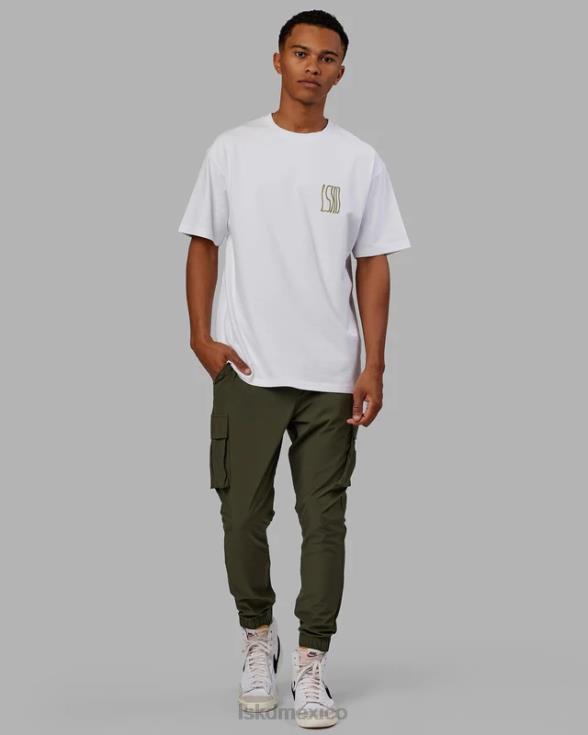 camiseta ondulada pesada oversize - blanco hombres LSKD VP42D917 vestir