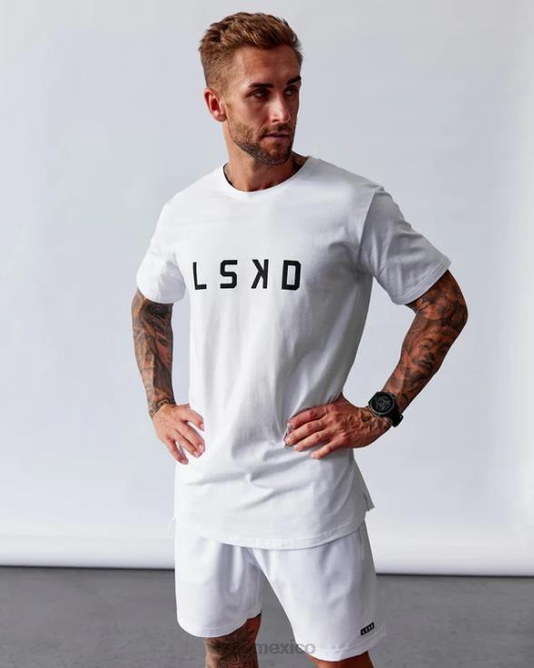 camiseta power flxdry - blanco-negro hombres LSKD VP42D981 vestir
