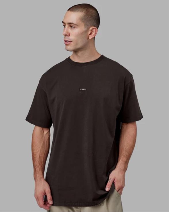 fundamental flxcotton camiseta larga de gran tamaño - nogal oscuro hombres LSKD VP42D244 vestir