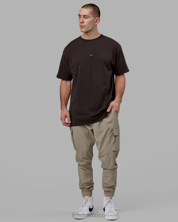 fundamental flxcotton camiseta larga de gran tamaño - nogal oscuro hombres LSKD VP42D244 vestir