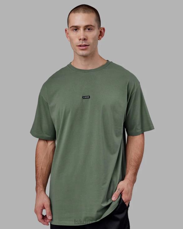 fundamental flxcotton tee palangre oversize - bosque oscuro hombres LSKD VP42D246 vestir