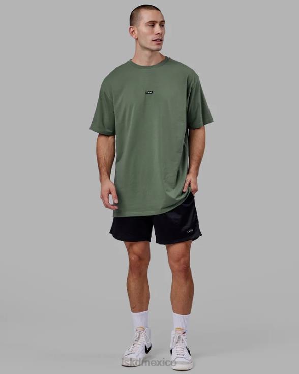 fundamental flxcotton tee palangre oversize - bosque oscuro hombres LSKD VP42D246 vestir