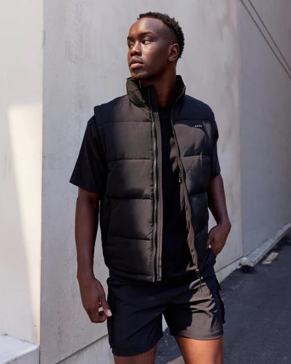 Chaleco acolchado clásico - negro hombres LSKD VP42D1054 vestir