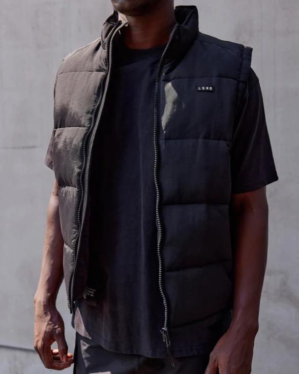 Chaleco acolchado clásico - negro hombres LSKD VP42D1054 vestir