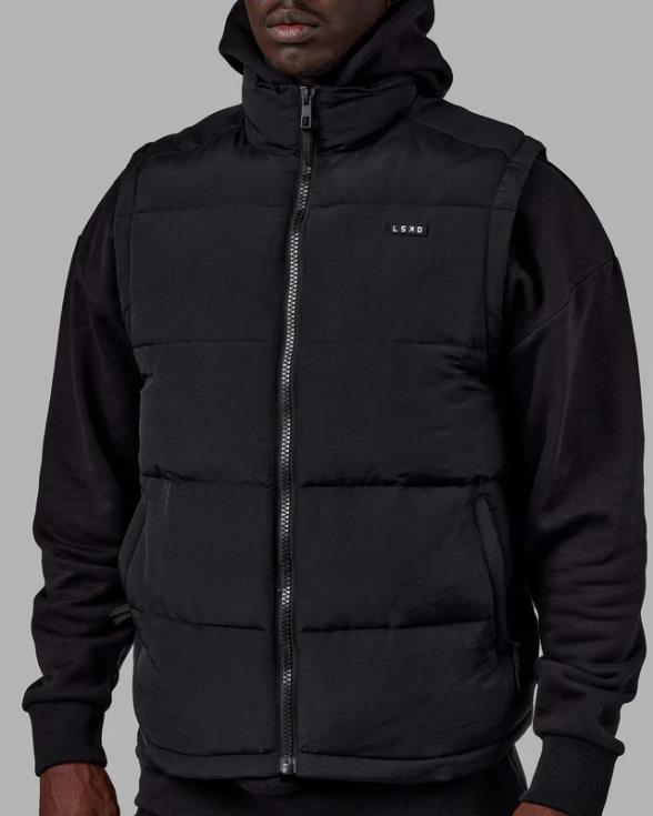 Chaleco acolchado clásico - negro hombres LSKD VP42D1054 vestir