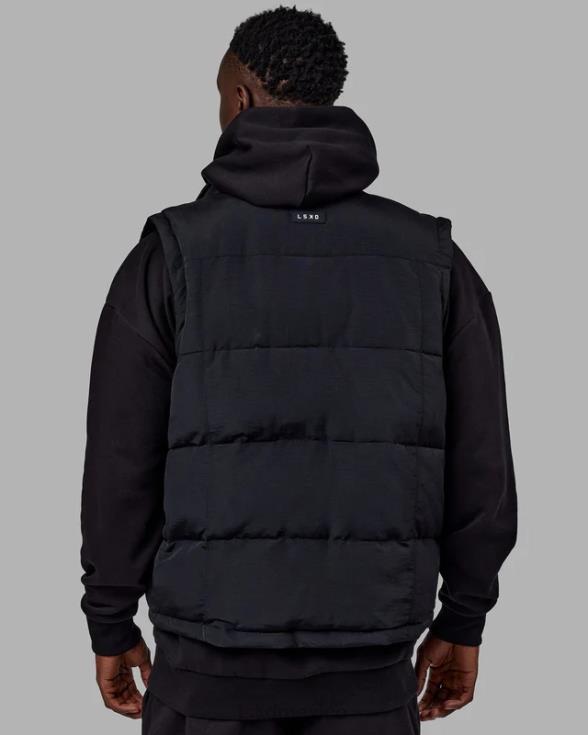 Chaleco acolchado clásico - negro hombres LSKD VP42D1054 vestir