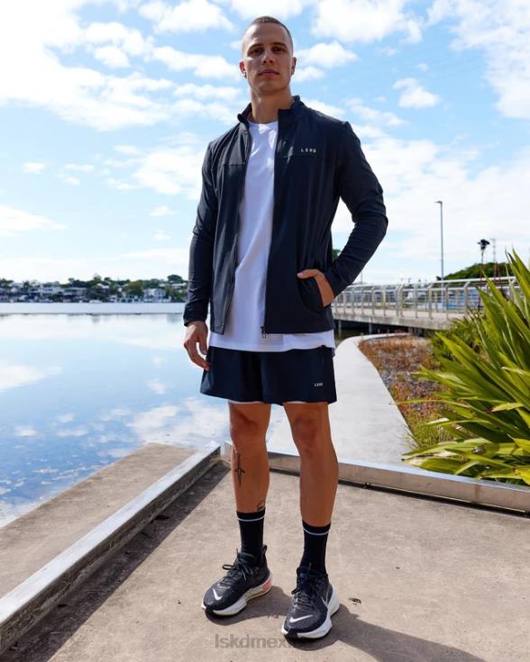 Chaqueta de alto rendimiento con cremallera y zancada - azul marino hombres LSKD VP42D1044 vestir