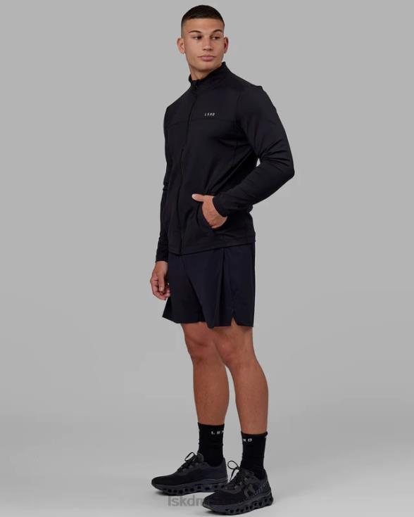 Chaqueta de alto rendimiento con cremallera y zancada - negro hombres LSKD VP42D1045 vestir
