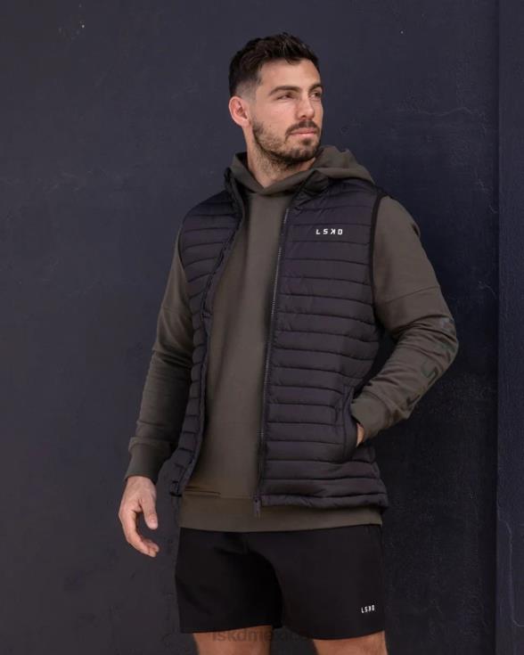 chaleco acolchado uplift - negro desvanecido hombres LSKD VP42D1053 vestir