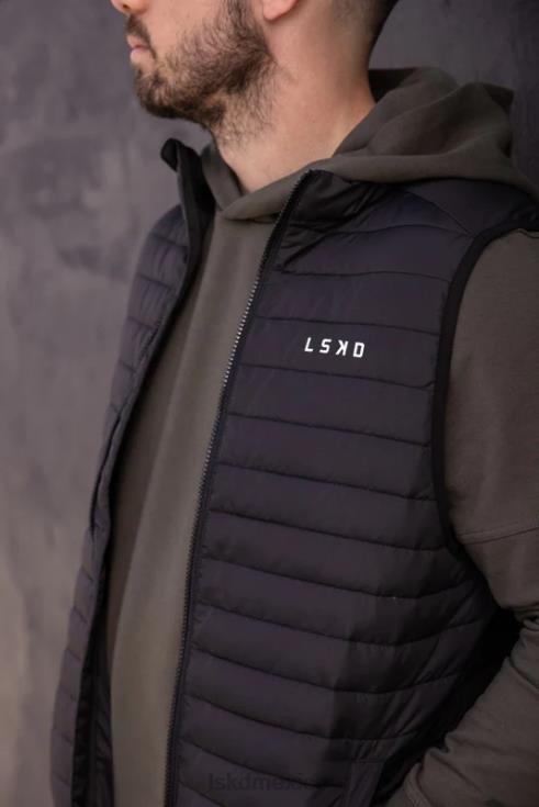 chaleco acolchado uplift - negro desvanecido hombres LSKD VP42D1053 vestir