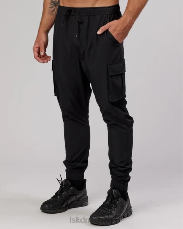 Jogger cargo de alto rendimiento con elasticidad energética - negro hombres LSKD VP42D1140 vestir