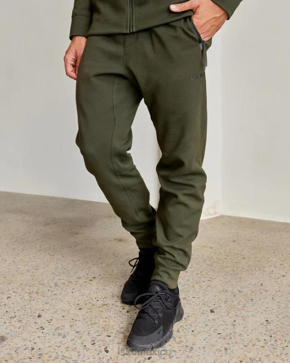 Jogger con cremallera de polar forjado de atleta - forest night hombres LSKD VP42D1142 vestir