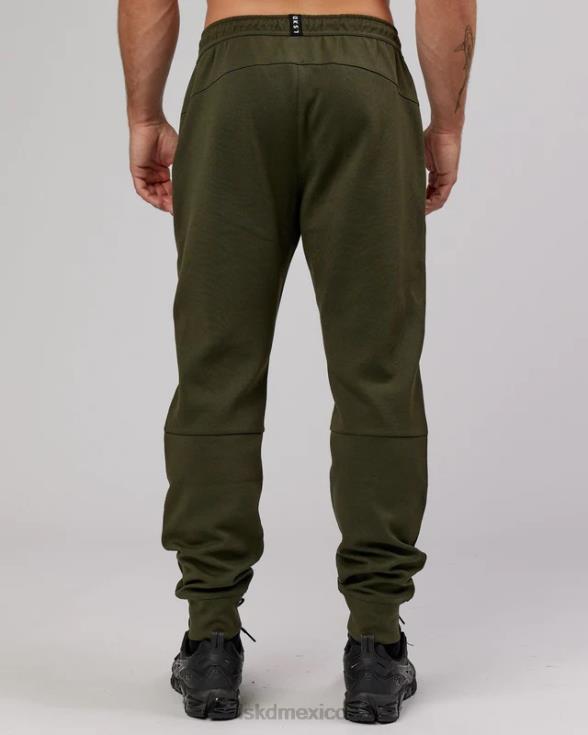 Jogger con cremallera de polar forjado de atleta - forest night hombres LSKD VP42D1142 vestir