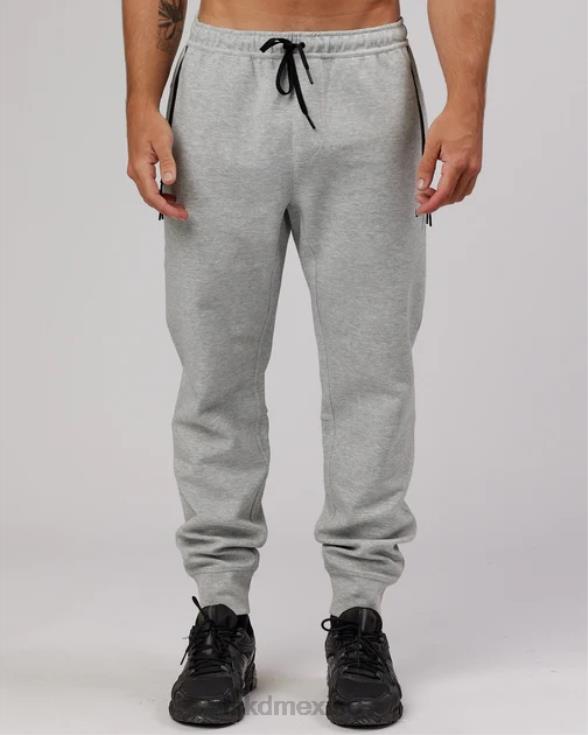 Jogger con cremallera de polar forjado de atleta - lt grey marl hombres LSKD VP42D1143 vestir