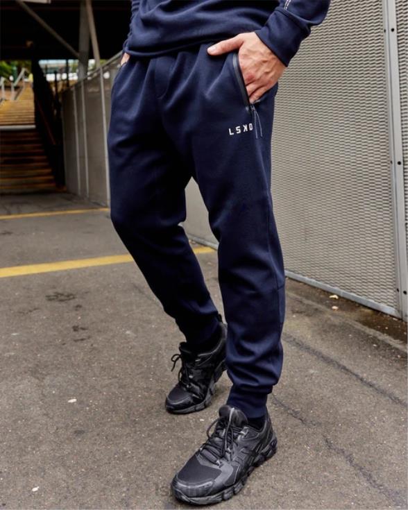 Joggers con cremallera Athletic Forgedfleece - azul marino oscuro hombres LSKD VP42D1145 vestir