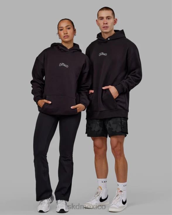 sudadera con capucha mad happy oversize - negro hombres LSKD VP42D1030 vestir