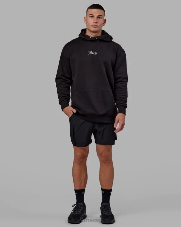 sudadera con capucha mad happy oversize - negro hombres LSKD VP42D1030 vestir