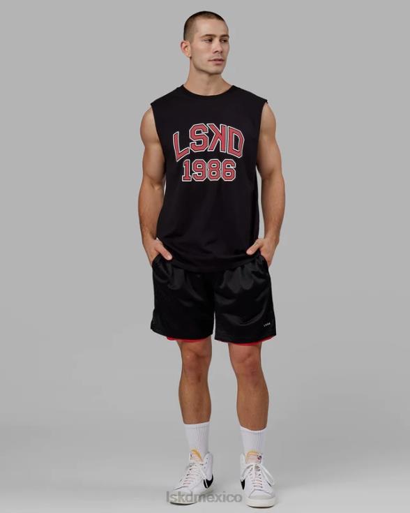 Camiseta de tirantes Alumni Heavyweight oversize - negro-rojo hombres LSKD VP42D1006 vestir