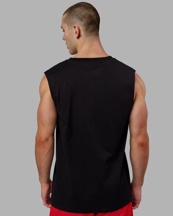 Camiseta de tirantes Alumni Heavyweight oversize - negro-rojo hombres LSKD VP42D1006 vestir