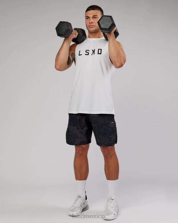 Camiseta de tirantes power flxdry Training Fit - blanco-negro hombres LSKD VP42D1024 vestir