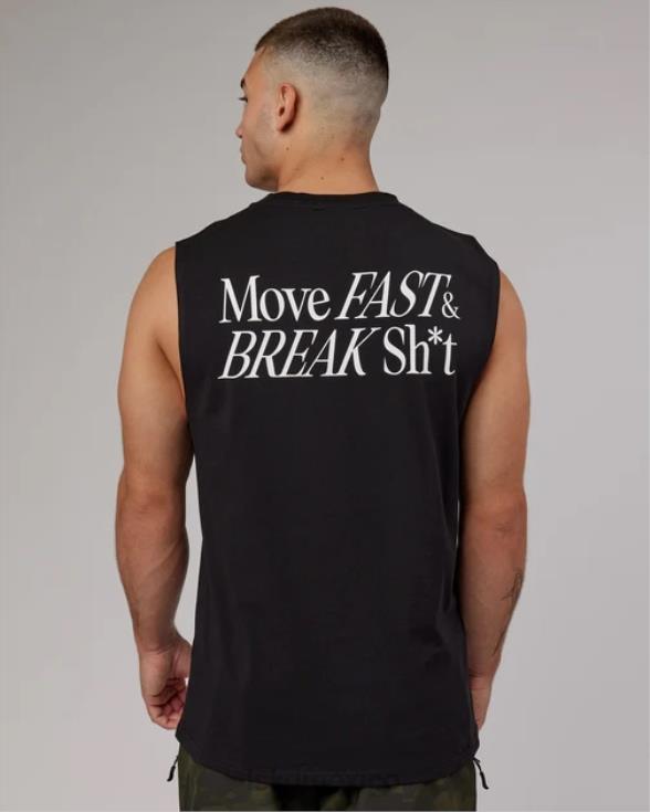 Camiseta de tirantes vs5 flxcotton oversize - negro hombres LSKD VP42D1012 vestir