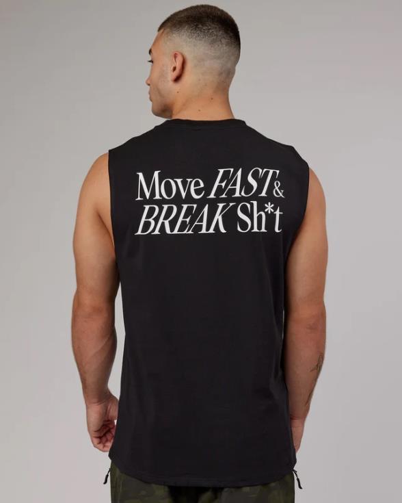 Camiseta de tirantes vs5 flxcotton oversize - negro hombres LSKD VP42D1012 vestir