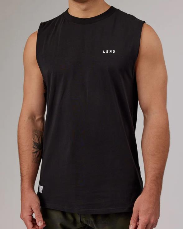 Camiseta de tirantes vs5 flxcotton oversize - negro hombres LSKD VP42D1012 vestir