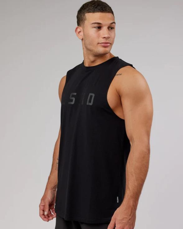 Camiseta sin mangas Power Flxdry Training Fit - negro-negro hombres LSKD VP42D997 vestir